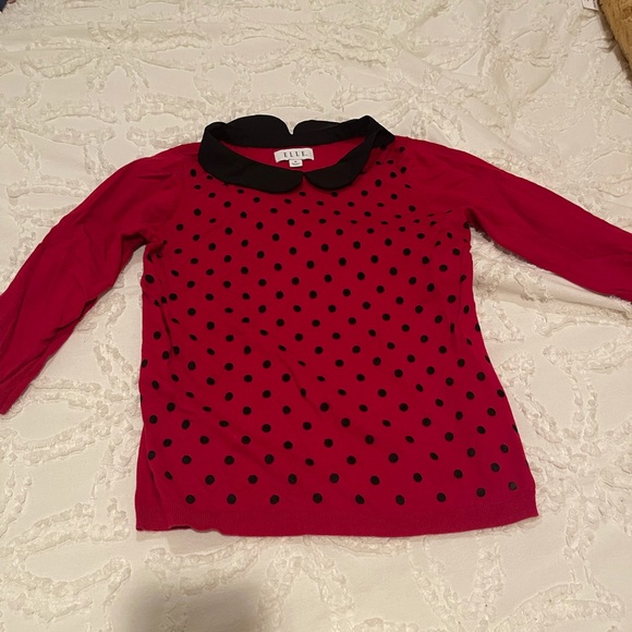 Red Polka dots sweater - SOLD - Picture 1 of 2